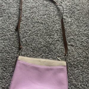 Elegant Lilac and Cream Kate Spade Crossbody Bag